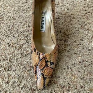 Baldan Snakeskin Heels